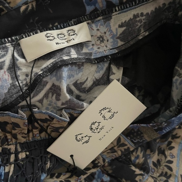 NWT SEA NEW YORK Tess Puff Sleeve Open Back Smocked Floral Midi Dress Size 4 - Picture 12 of 14